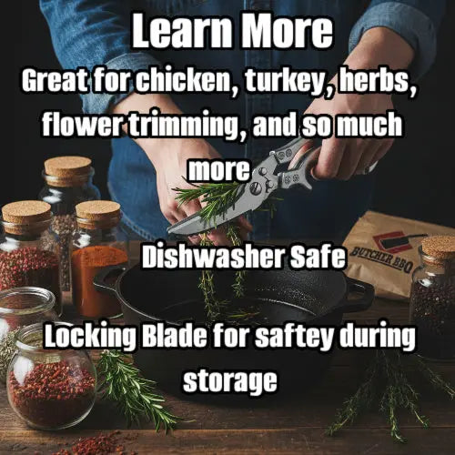 Poultry Shears for Kitchen and Grill Tool Set - Butcher BBQ