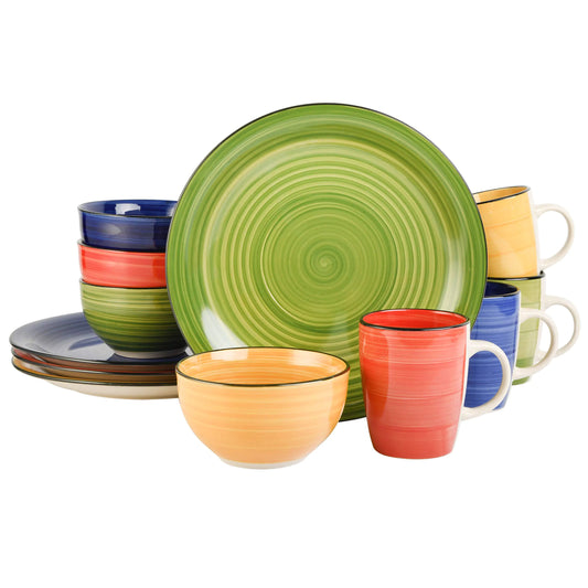 Gibson Home Vibes Dinnerware Set Service for 4 (12pcs) Assorted Colors