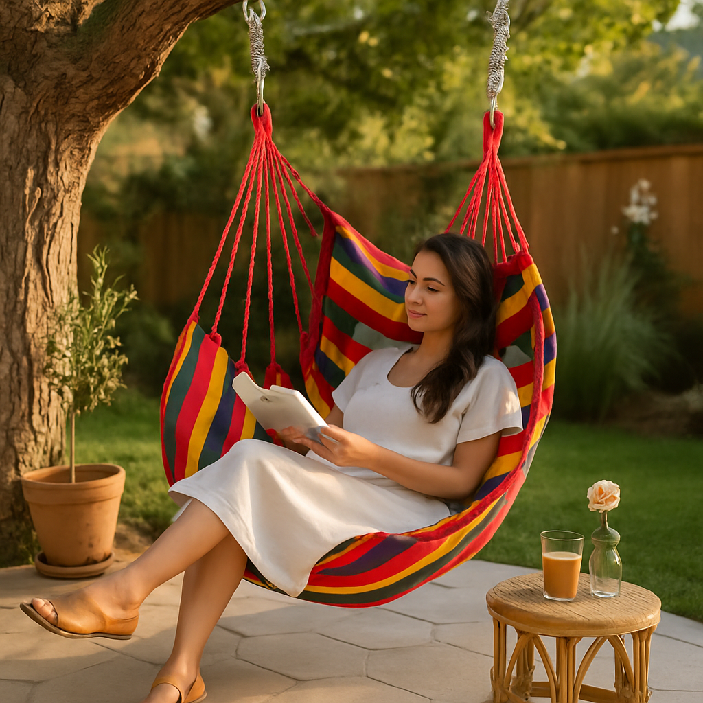 Hammock Hanging Chair Canvas Porch Swing for Patio