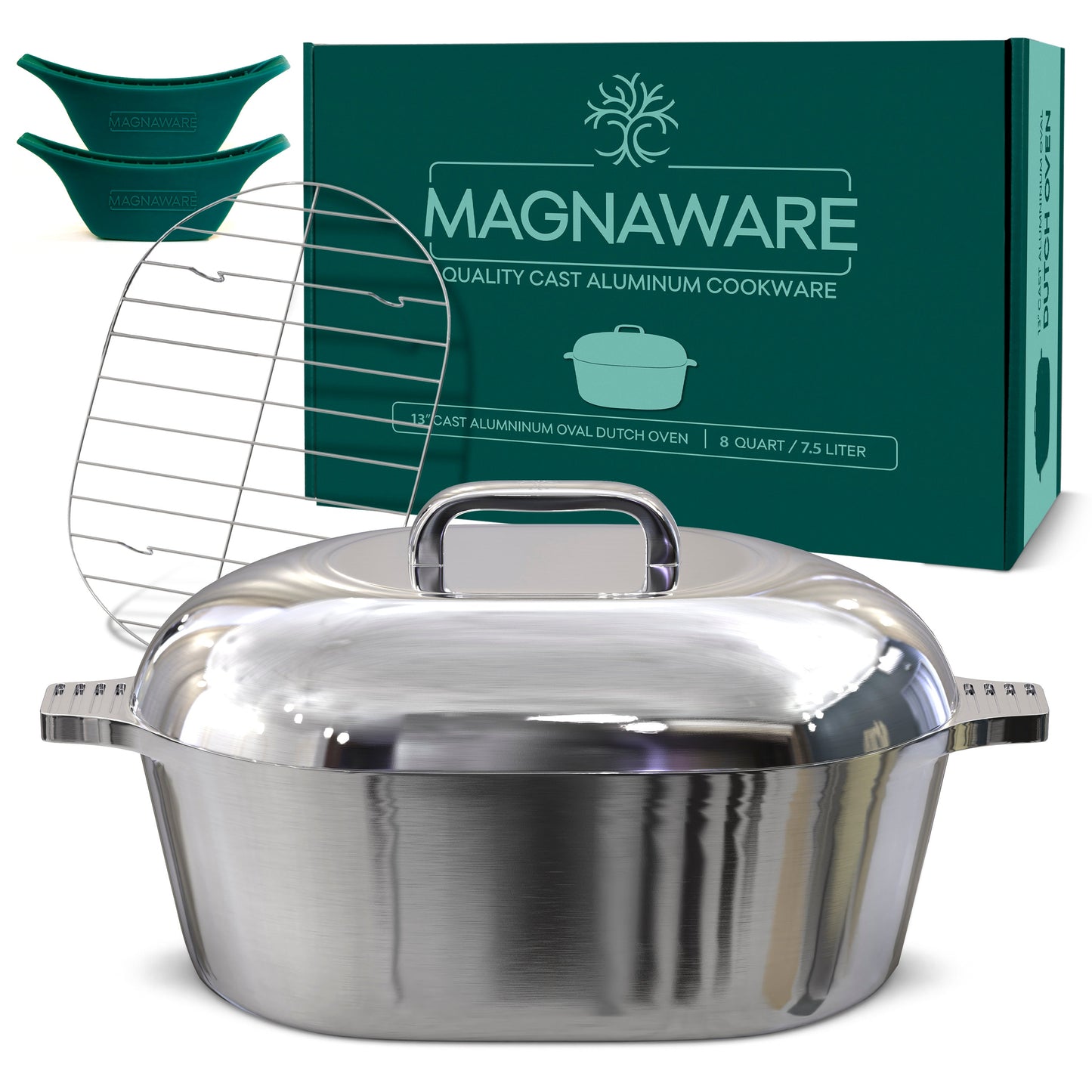 Oval Dutch Oven with Lid - 8 Quart (13 Inch)