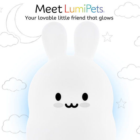 LumiPets® Bunny Night Light for Kids - Silicone Rabbit Nursery Lamp