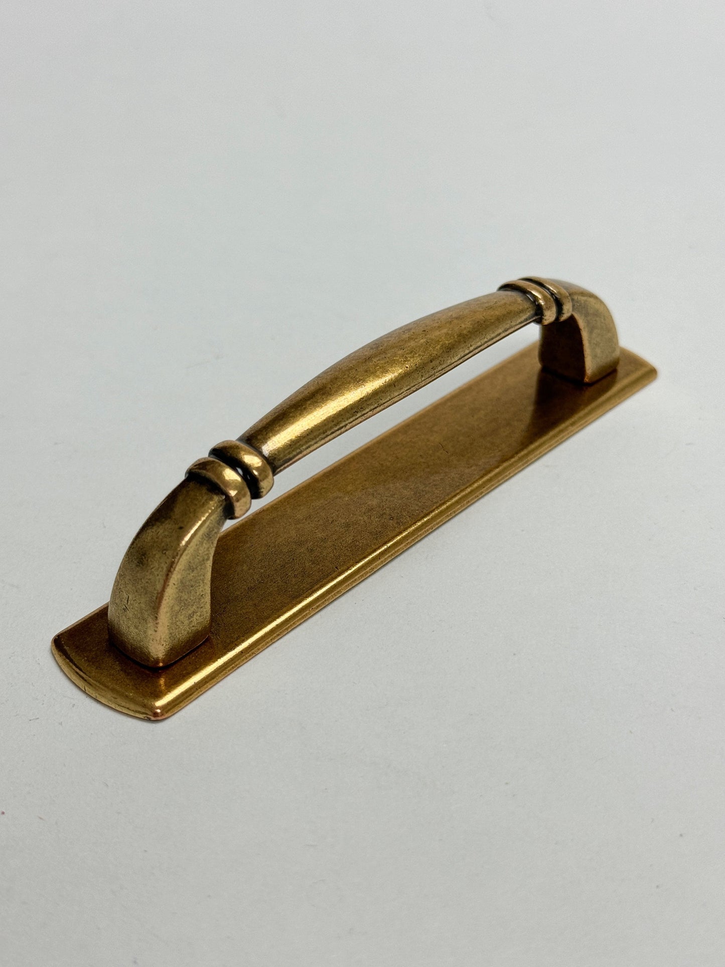 Backplate Antique Brass "Portofino" Drawer Pull and Knob