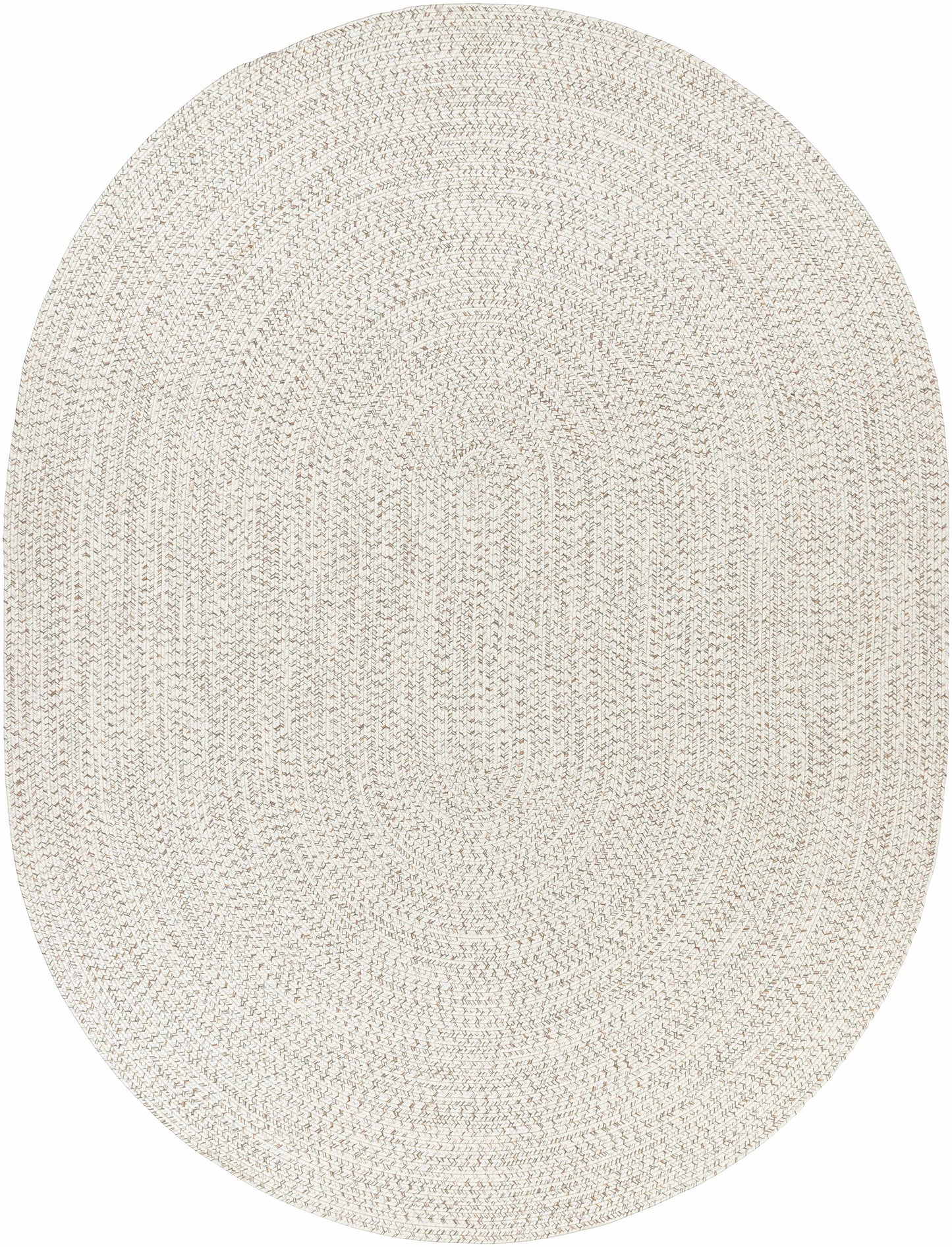 Beige Braided Faux Jute Outdoor Rug