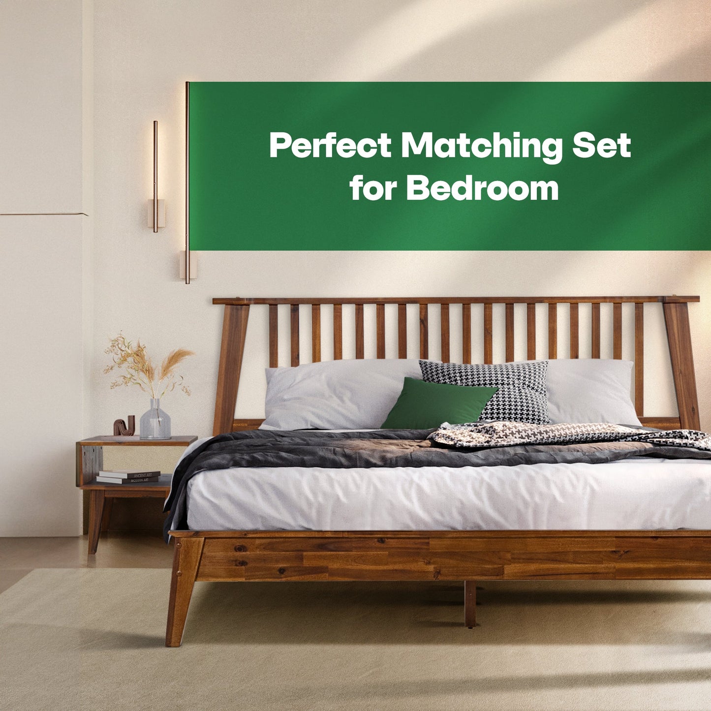 Kaylin Solid Wood Bed Frame