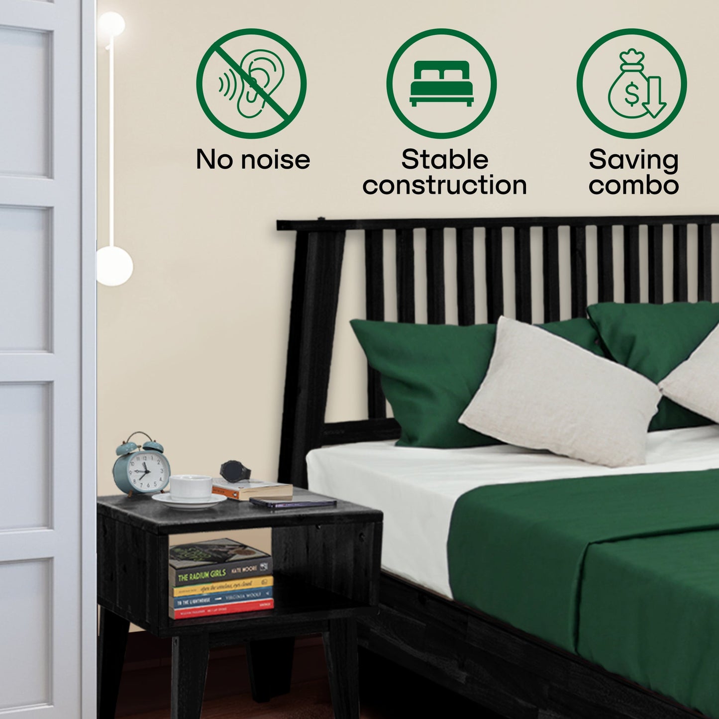 Kaylin Solid Wood Bed Frame