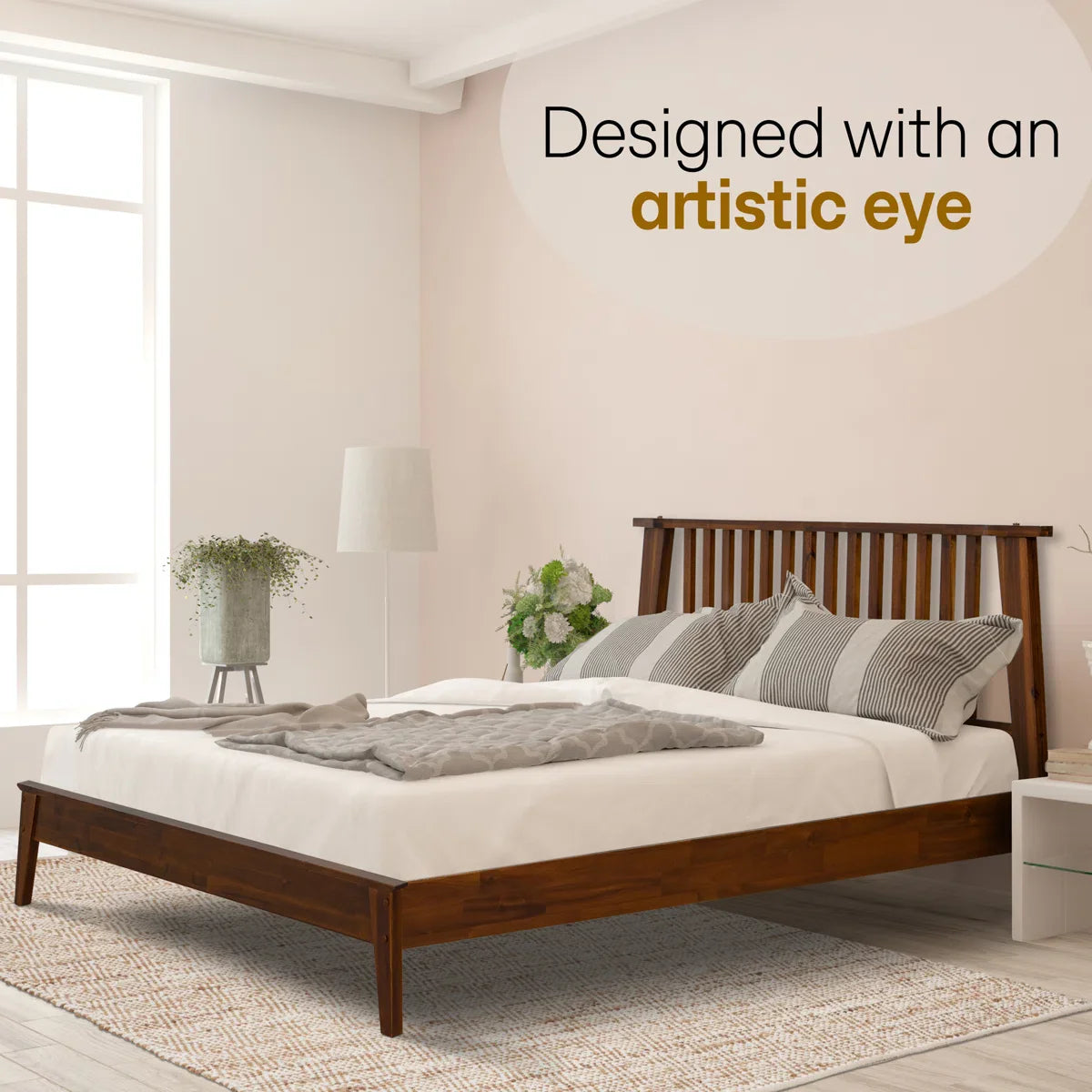 Kaylin Solid Wood Bed Frame