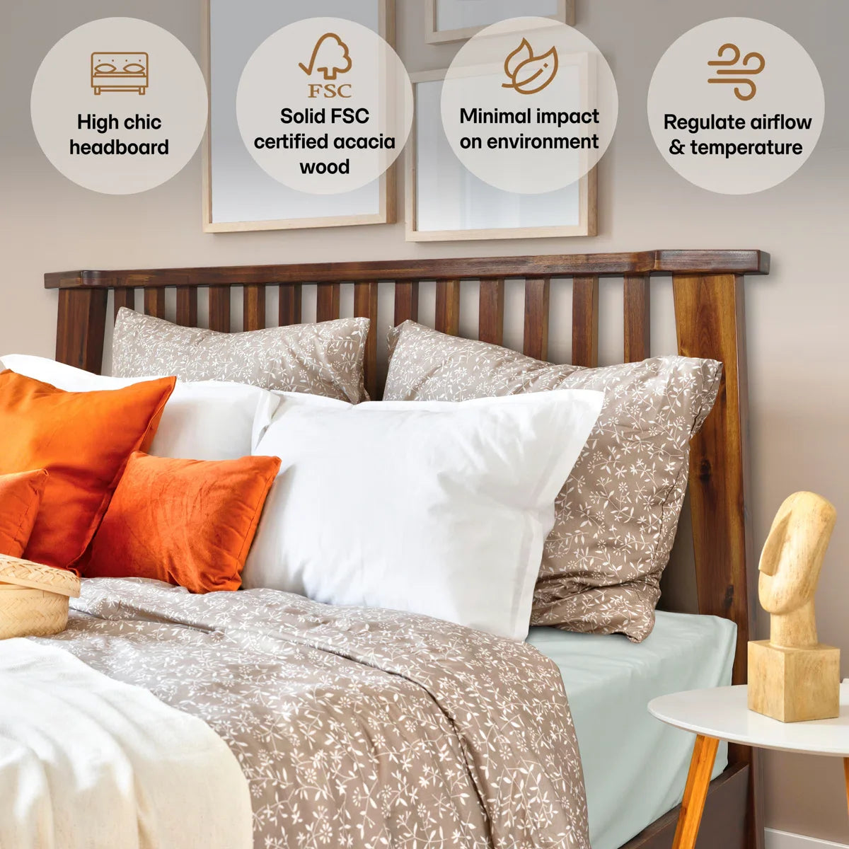Kaylin Solid Wood Bed Frame