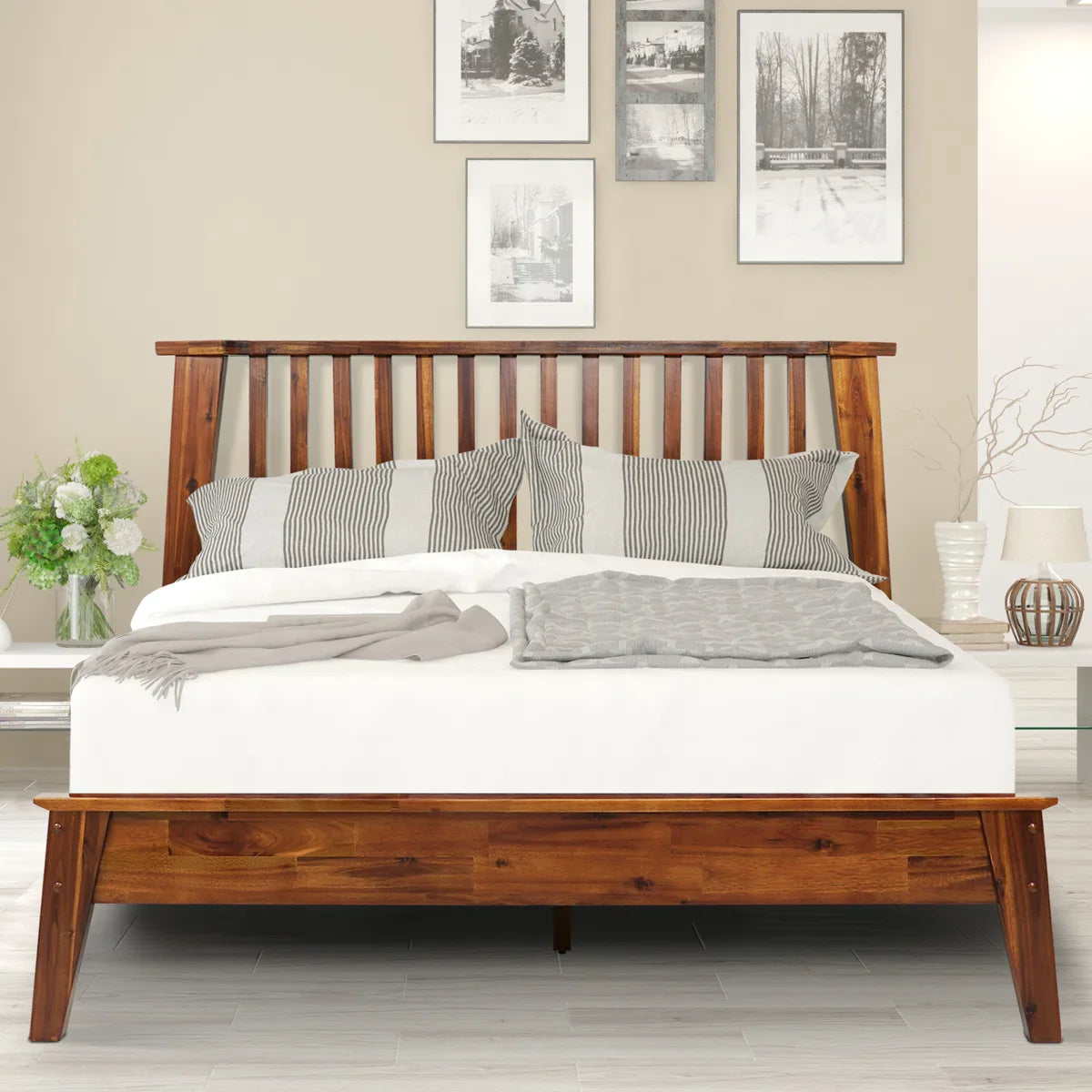 Kaylin Solid Wood Bed Frame