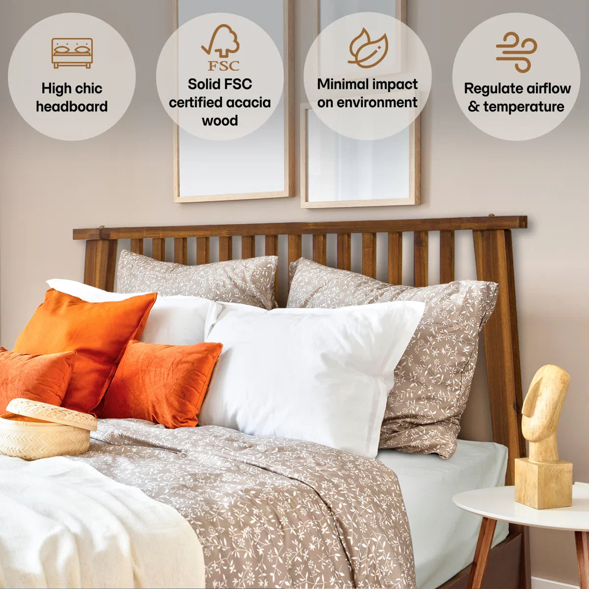 Kaylin Solid Wood Bed Frame