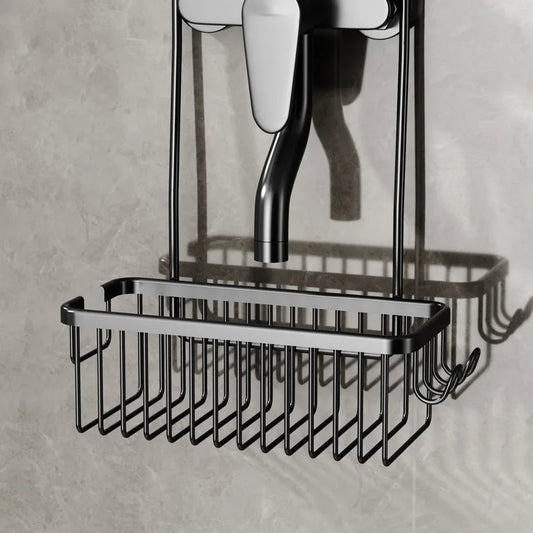 No-Drill Toilet & Shower Rack – Bathroom Storage Basket for Bath Products