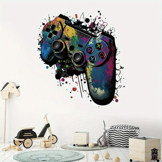Watercolor Colorful Game Mechanical Wall Stickers for Children Room Kid Boy Home Decor Wall Decal Bedroom Living Room Decoration
