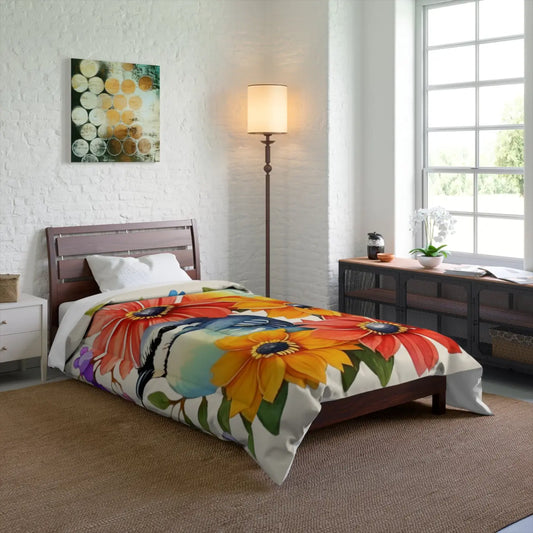 Floral Comforter – Soft Polyester Bedding - Dipaliz