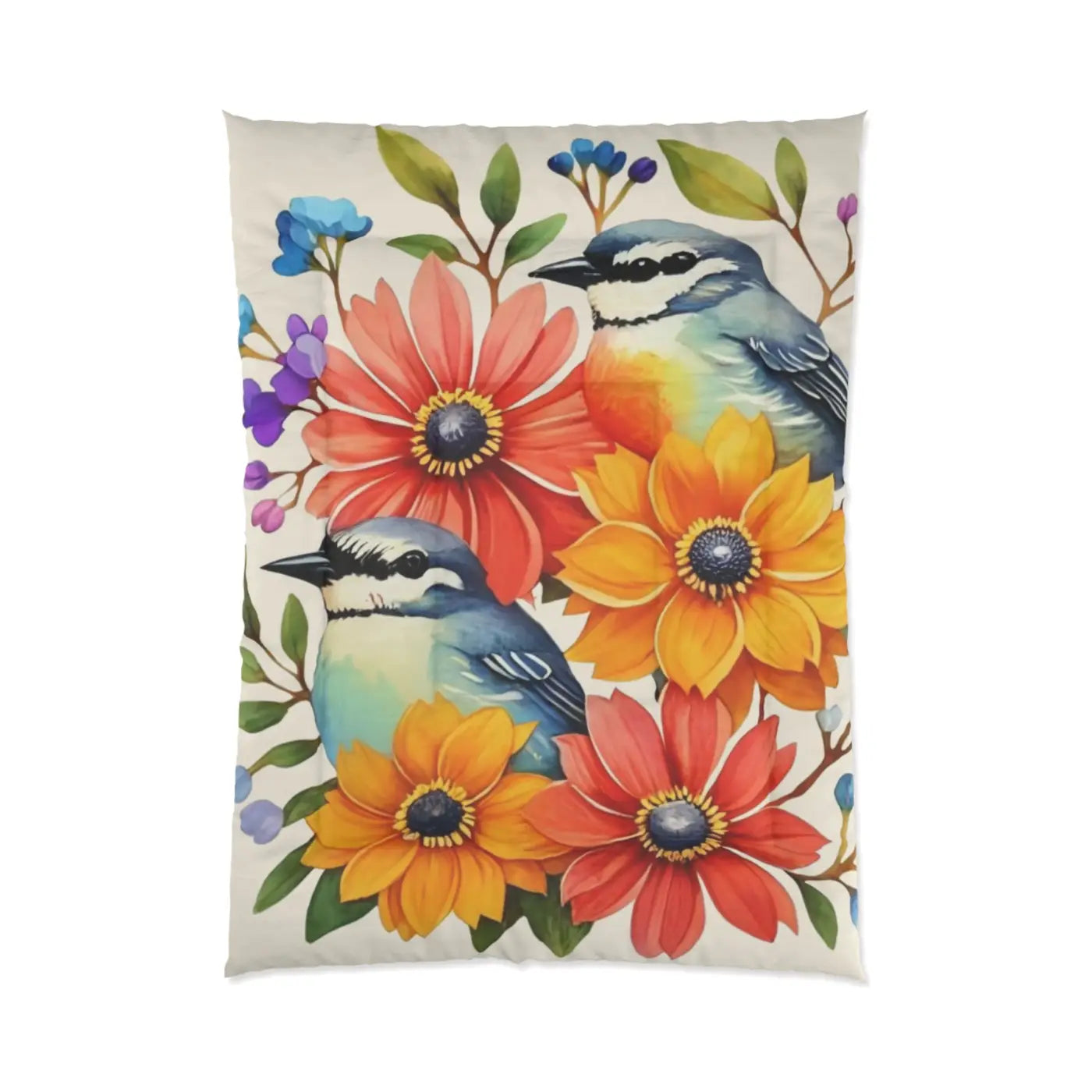 Floral Comforter – Soft Polyester Bedding - Dipaliz