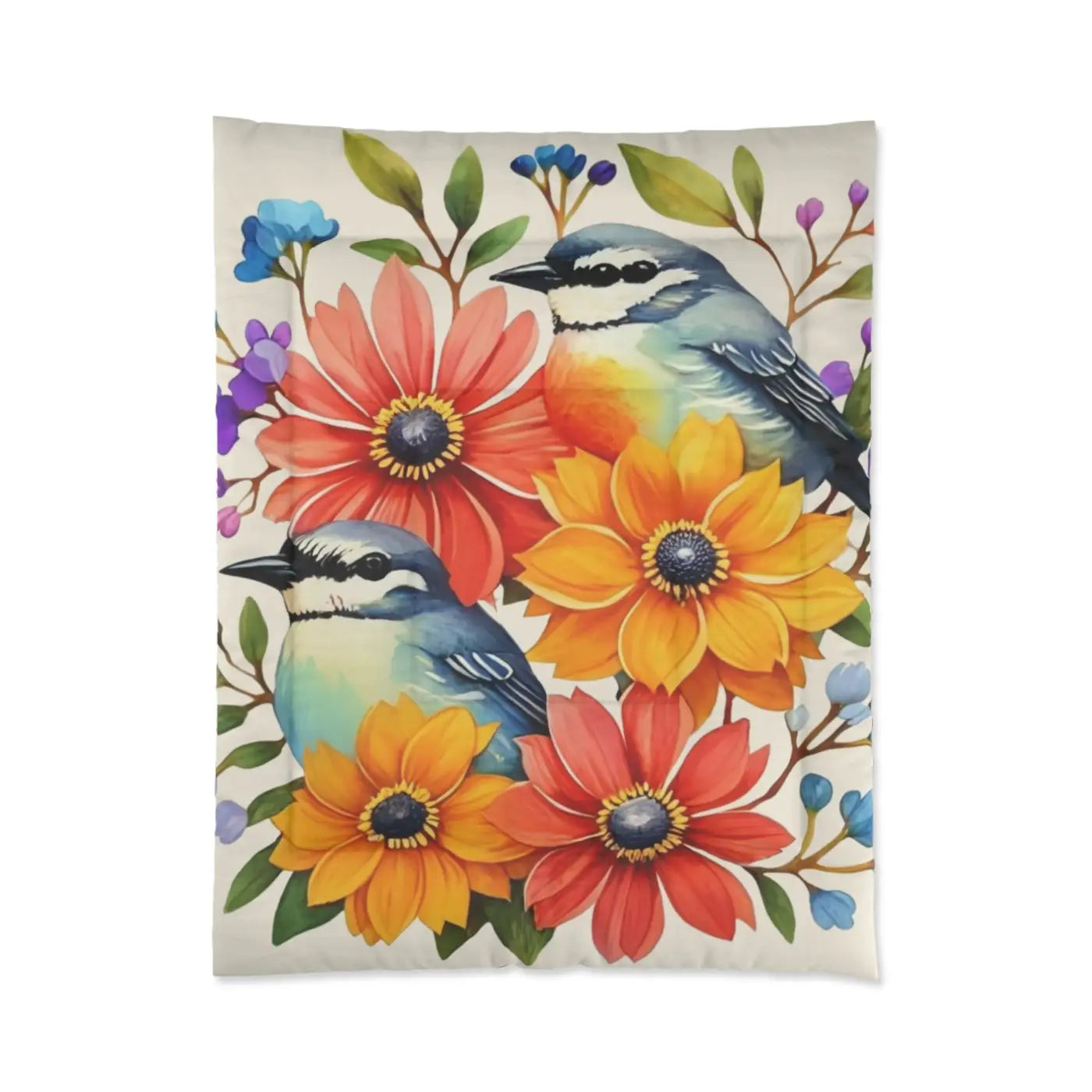 Floral Comforter – Soft Polyester Bedding - Dipaliz