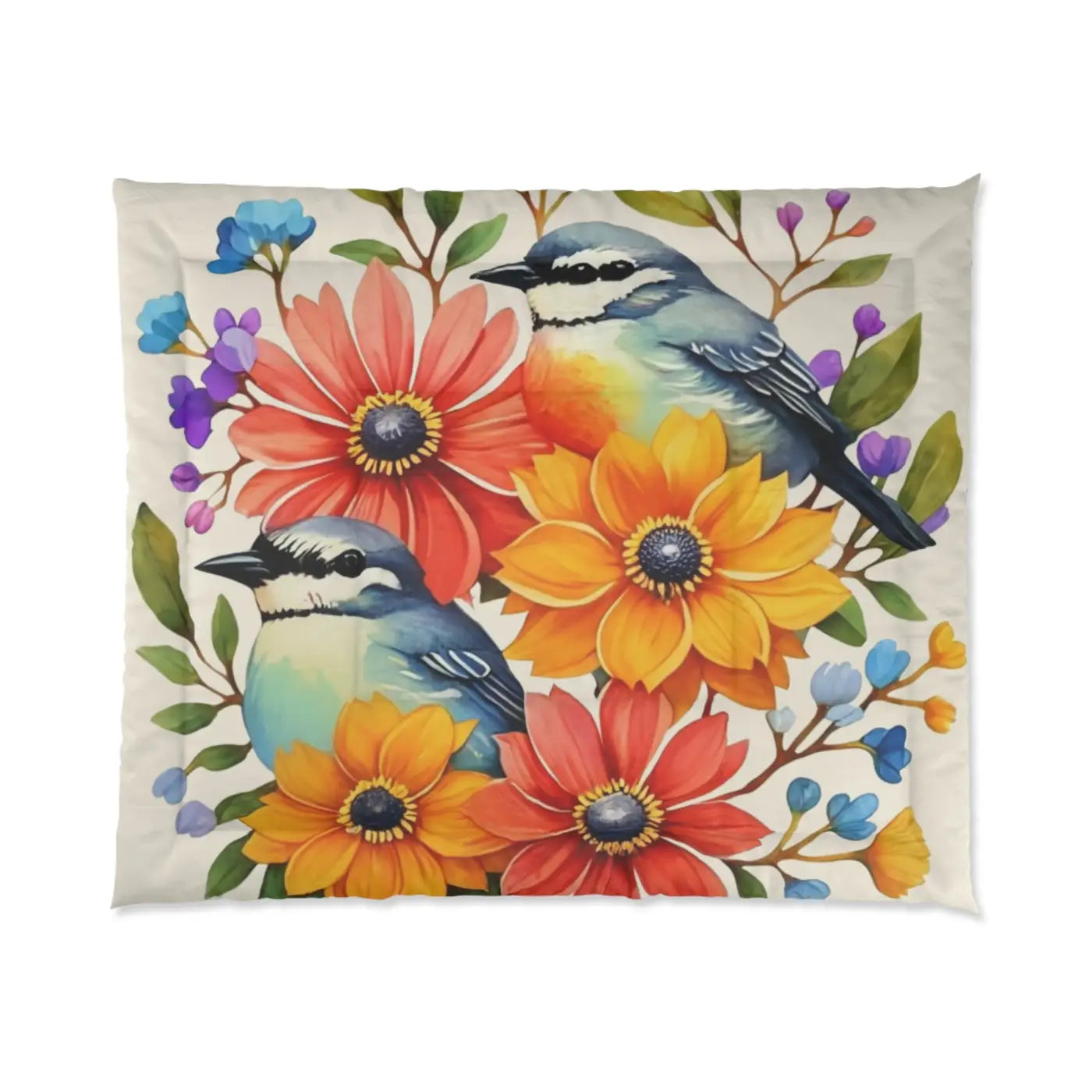 Floral Comforter – Soft Polyester Bedding - Dipaliz