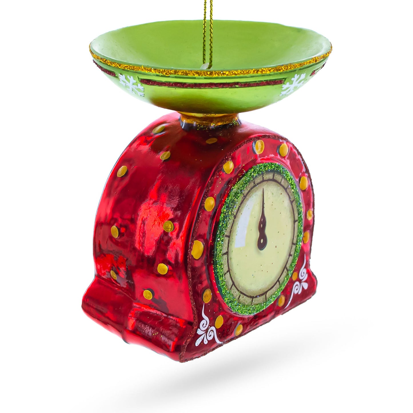 Kitchen Food Scale Glass Christmas Ornament
