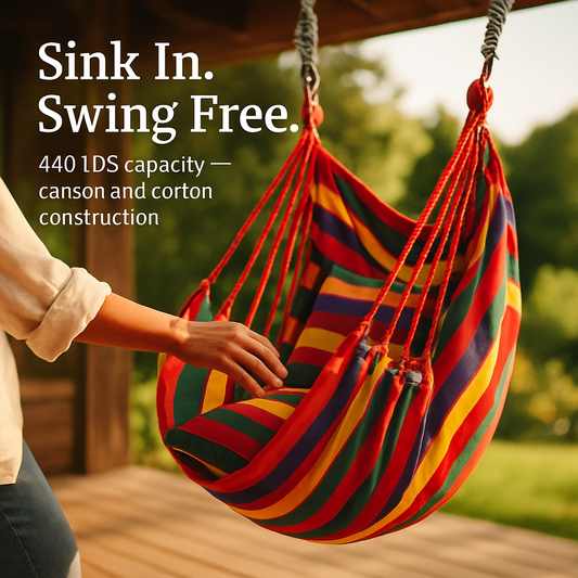 Hammock Hanging Chair Canvas Porch Swing for Patio