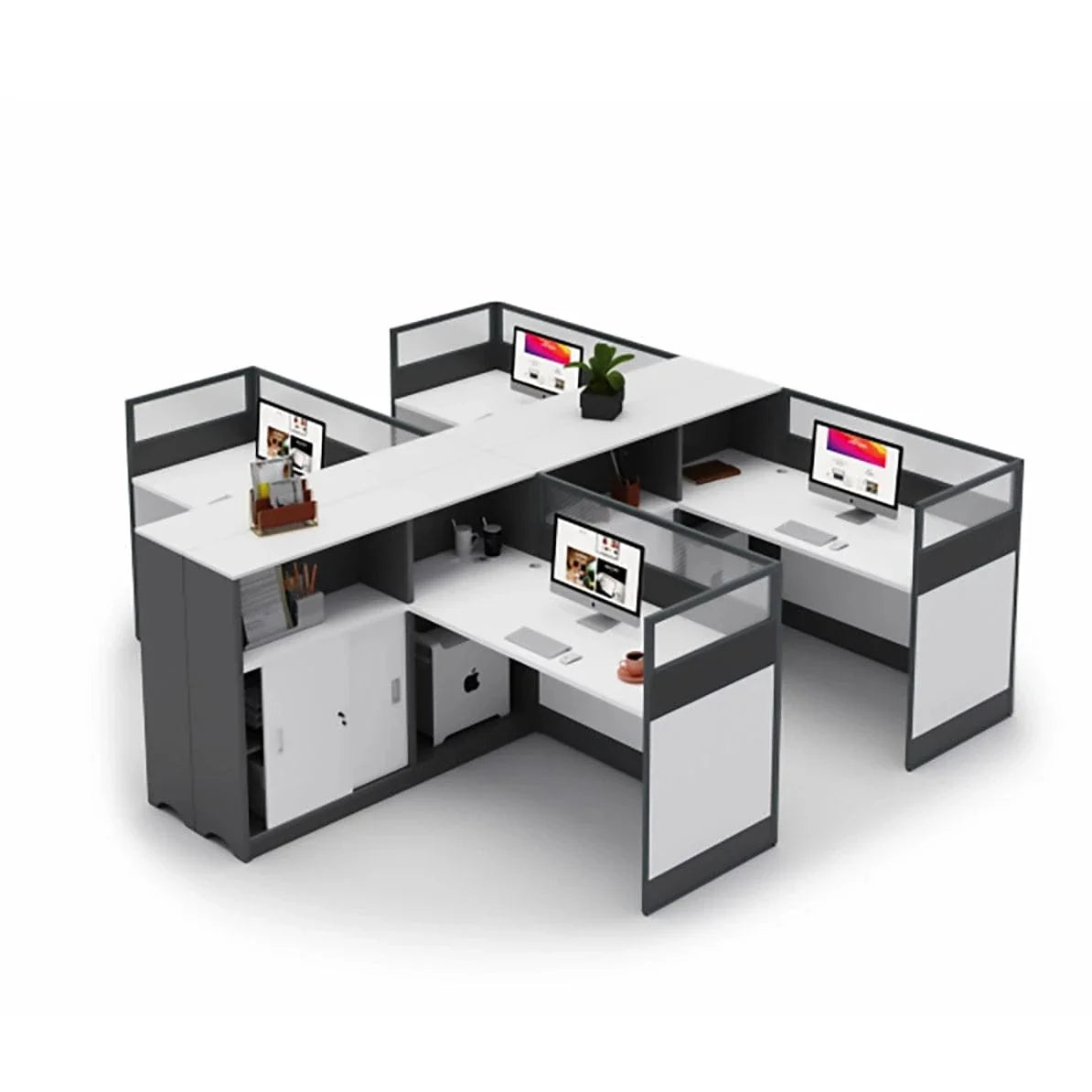 Norven · L-Shaped Cubicle Office Workstation