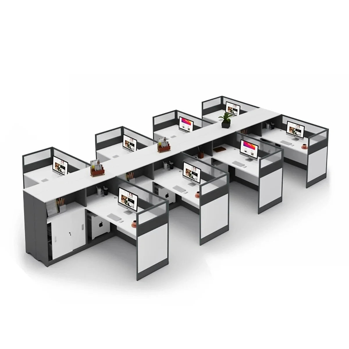 Norven · L-Shaped Cubicle Office Workstation