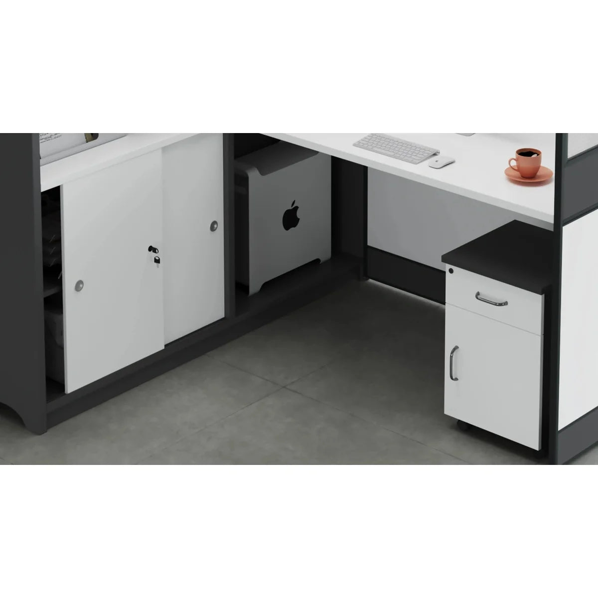 Norven · L-Shaped Cubicle Office Workstation