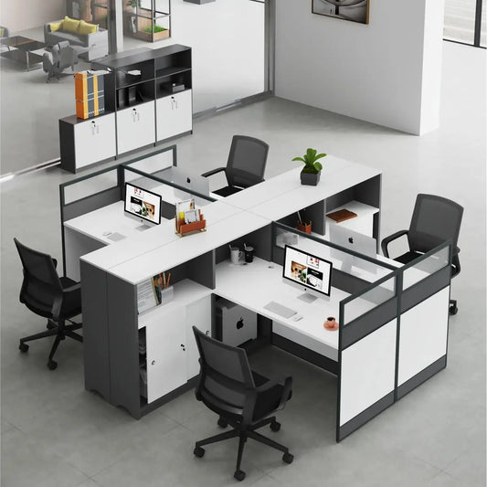 Norven · L-Shaped Cubicle Office Workstation