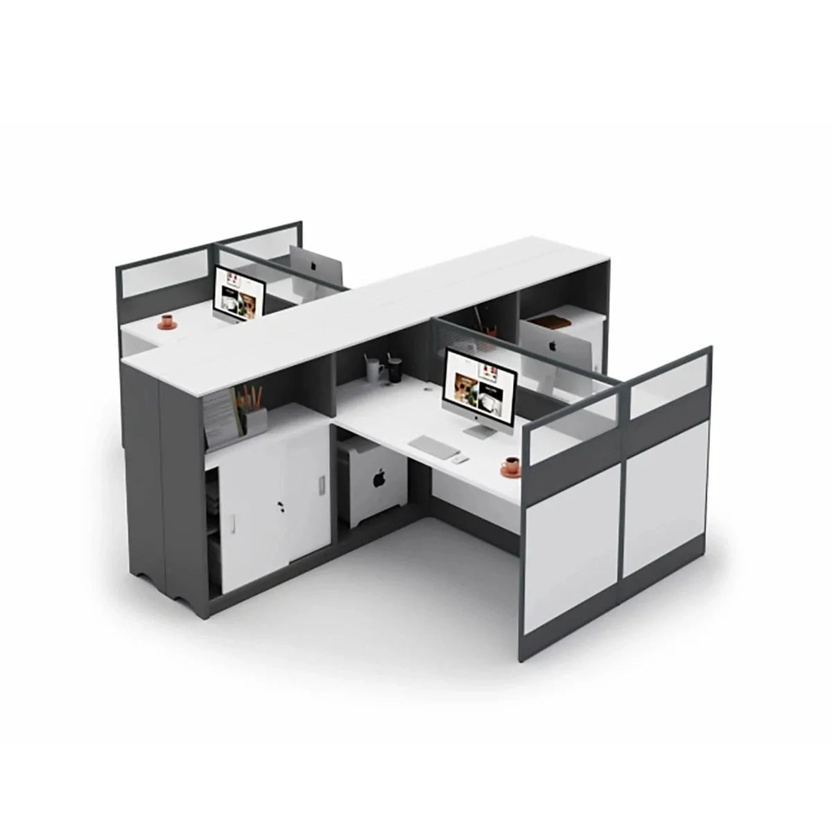 Norven · L-Shaped Cubicle Office Workstation