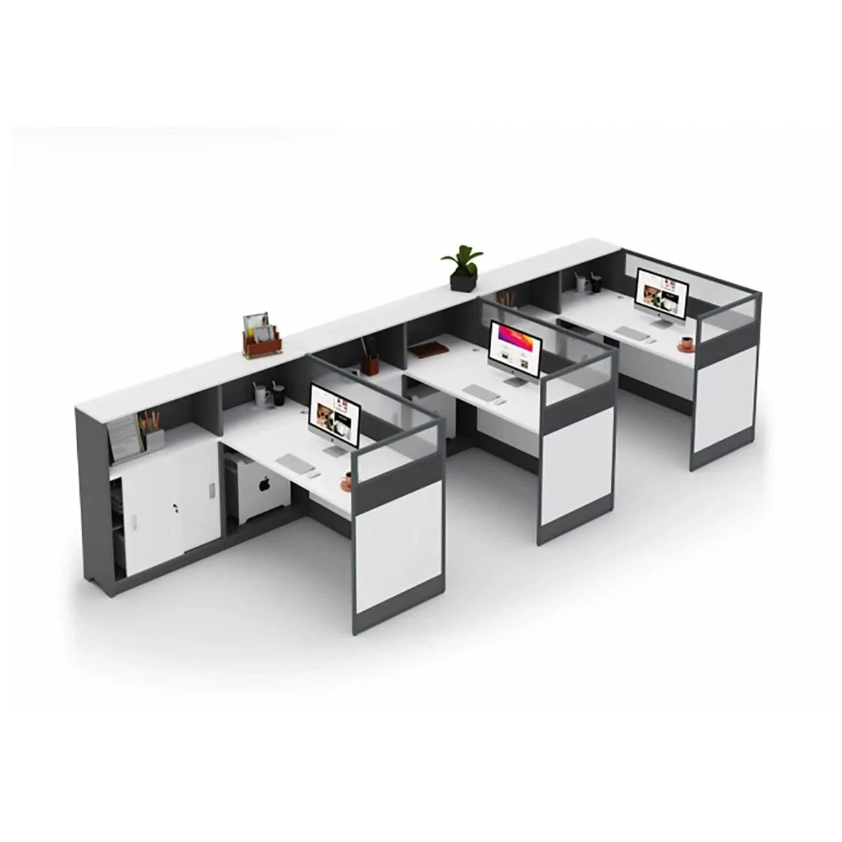 Norven · L-Shaped Cubicle Office Workstation